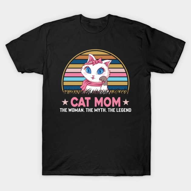 Cat Mom T-Shirt by kimmieshops